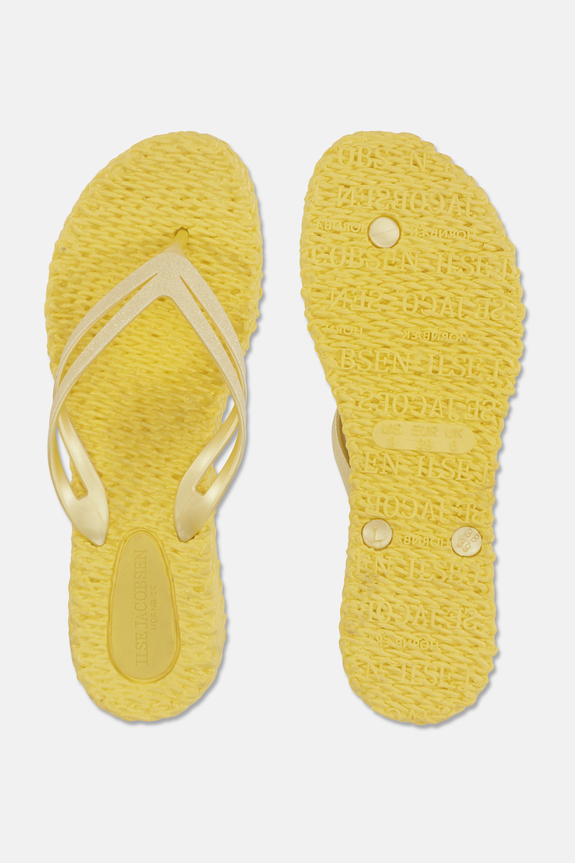 Plateau Flip-Flops Glitter - Pale Banana
